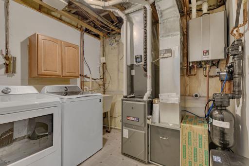 New washer,dryer and Furnace Tankless water heater never run out of hot water