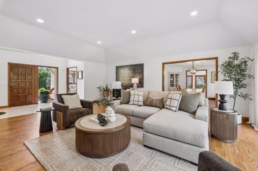 Open flow - entry, living, family, dining, porch