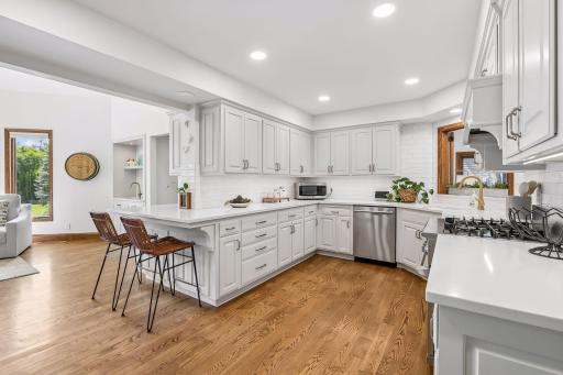Beautifully updated and designed to connect with the surrounding living spaces, this kitchen makes everything from weekday meals to entertaining feel effortless.