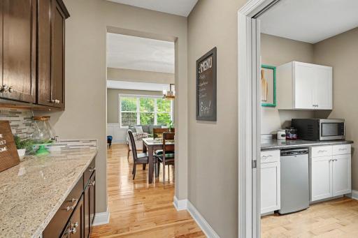 Separate butler pantry and walk-in pantry