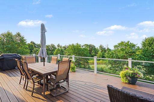 Maintenance free decking with a view of the wetlands