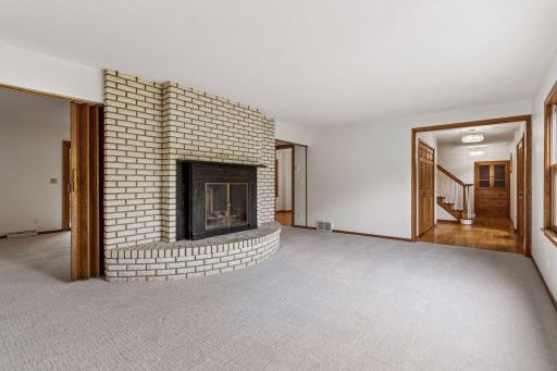 Second View of Two Sided Fireplace (Front Living Room)
