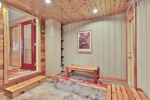 Entryway with access to the garage