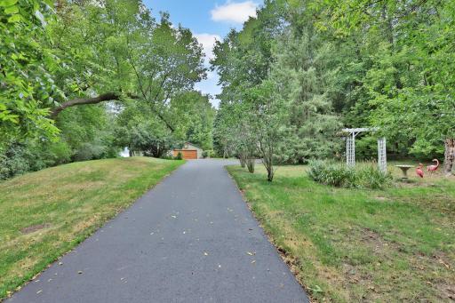 Newly paved asphalt driveway