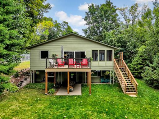 New maintenance free Timber Tech 16 x 14 deck with nightlight posts.