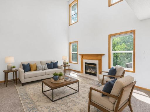 AI virtually staged with furniture added to help illustrate the roomâs scale, layout, and potential use of space.