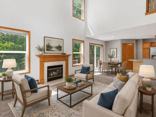 AI virtually staged with furniture added to help illustrate the roomâs scale, layout, and potential use of space.