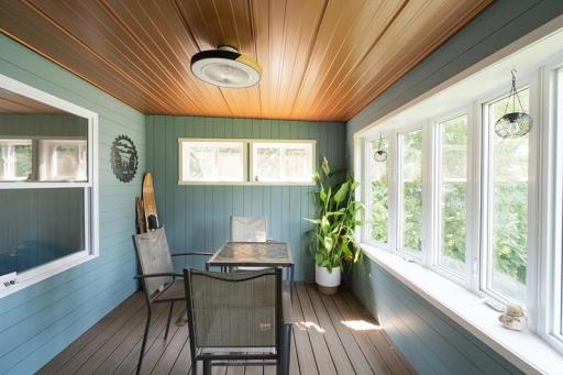 3 Season Enclosed porch for Relaxing and enjoying the views on the main level