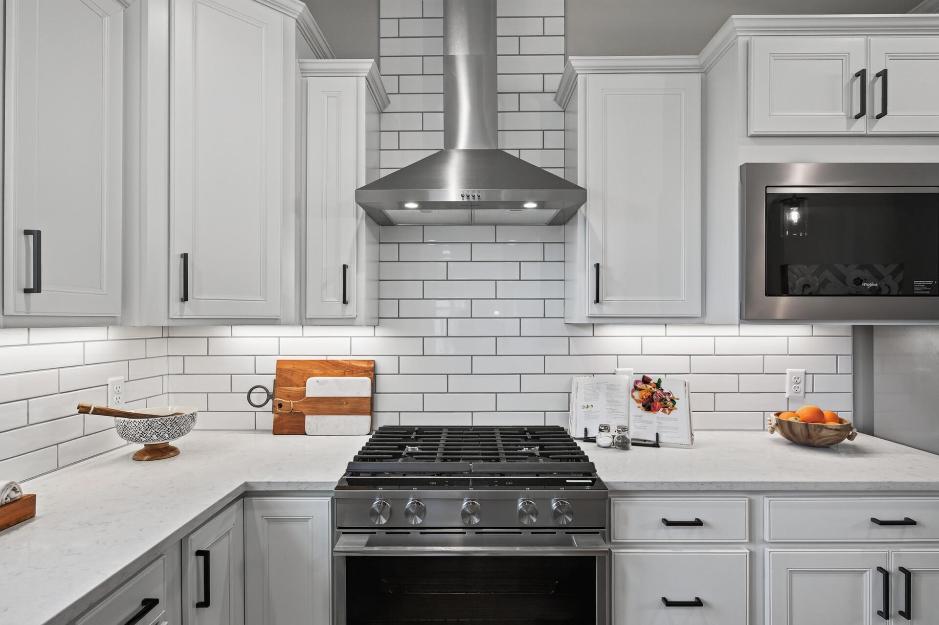 Subway tile backsplash