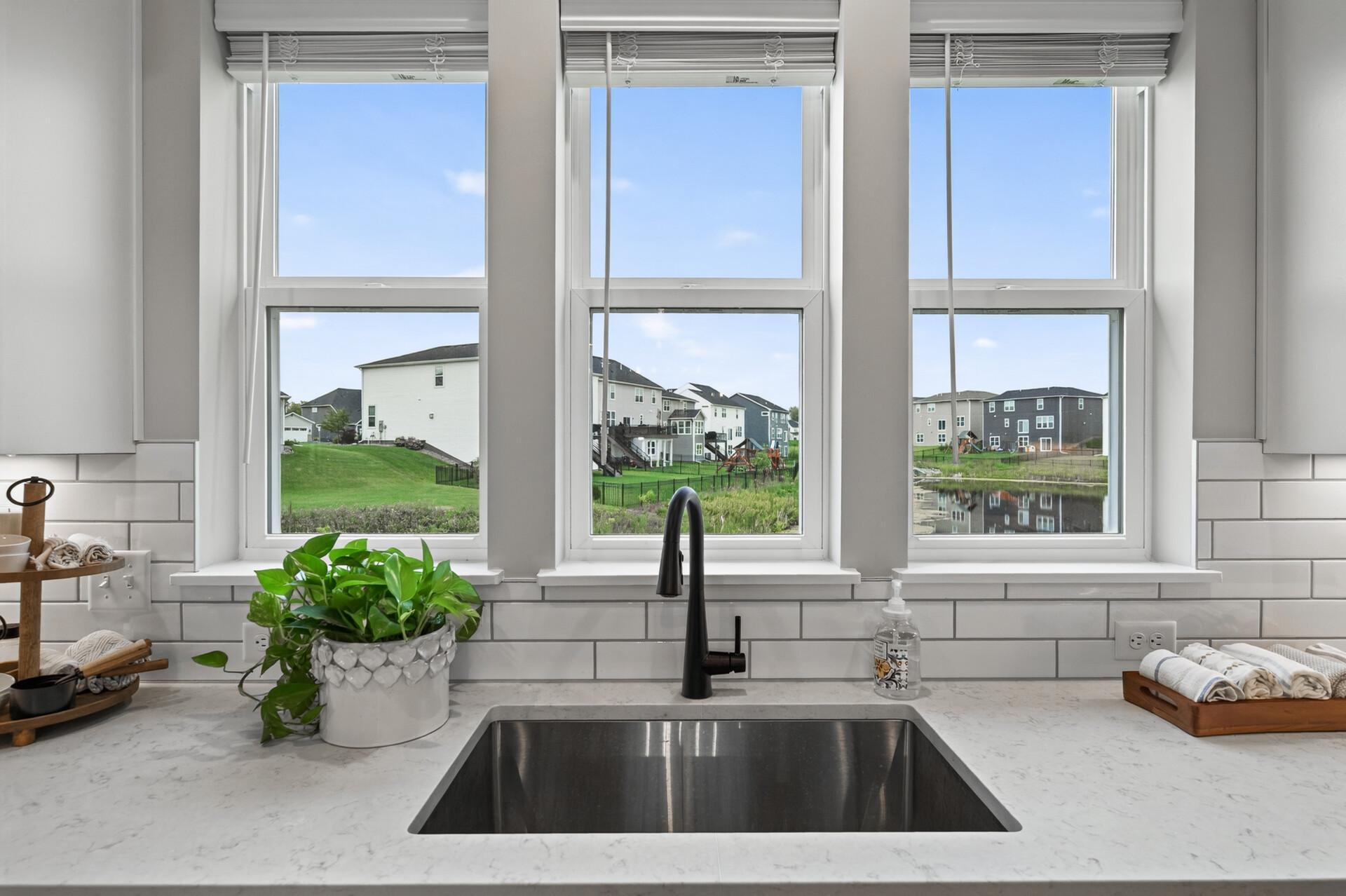 Pond views out your kitchen window!
