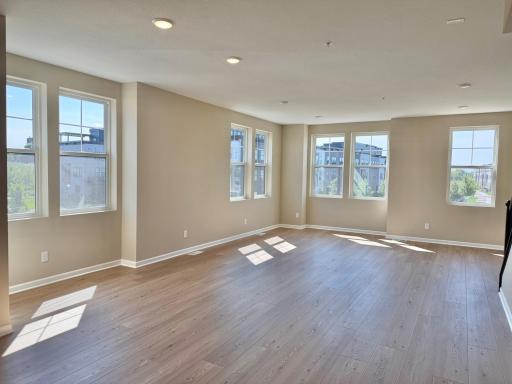 Incredible 2nd level light filled living room