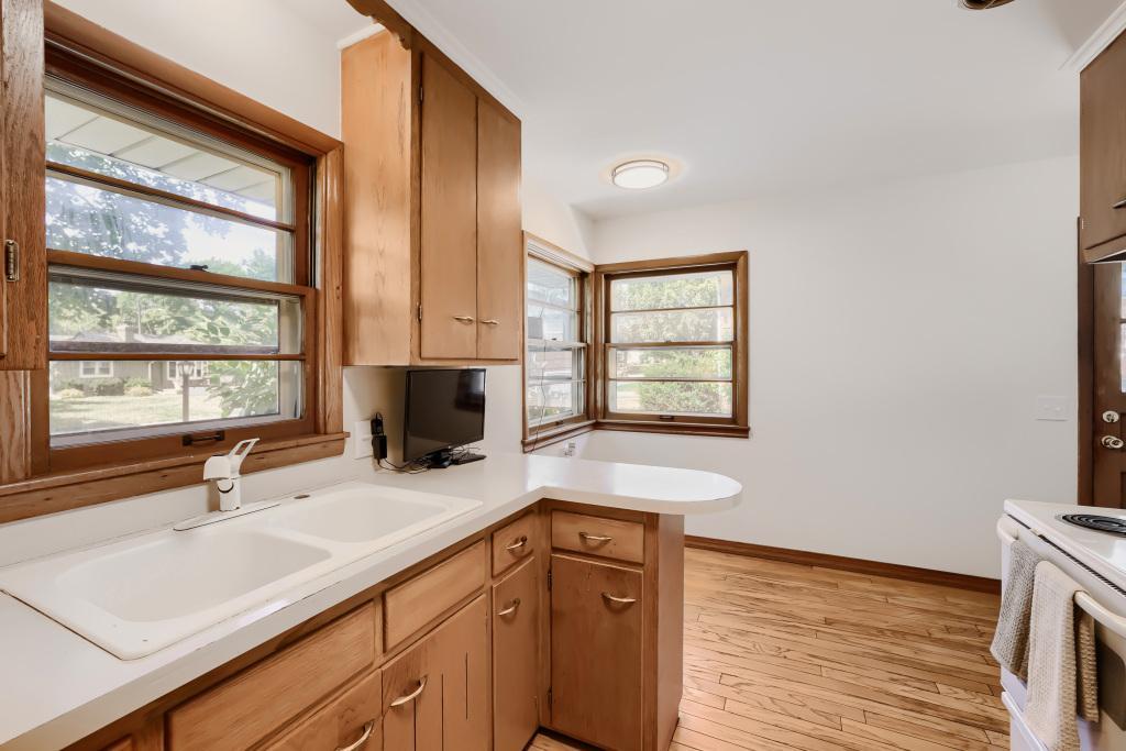 Kitchen with room for a small dining table if desired, or remodel and design for your needs.