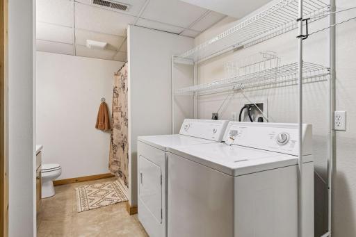 Full bathroom with laundry