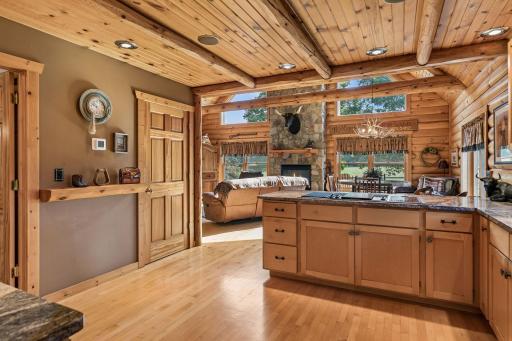 Ample cupboard and counter space
