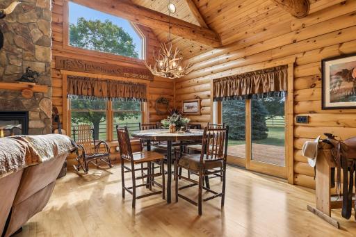 Informal dining room surrounded by natural views