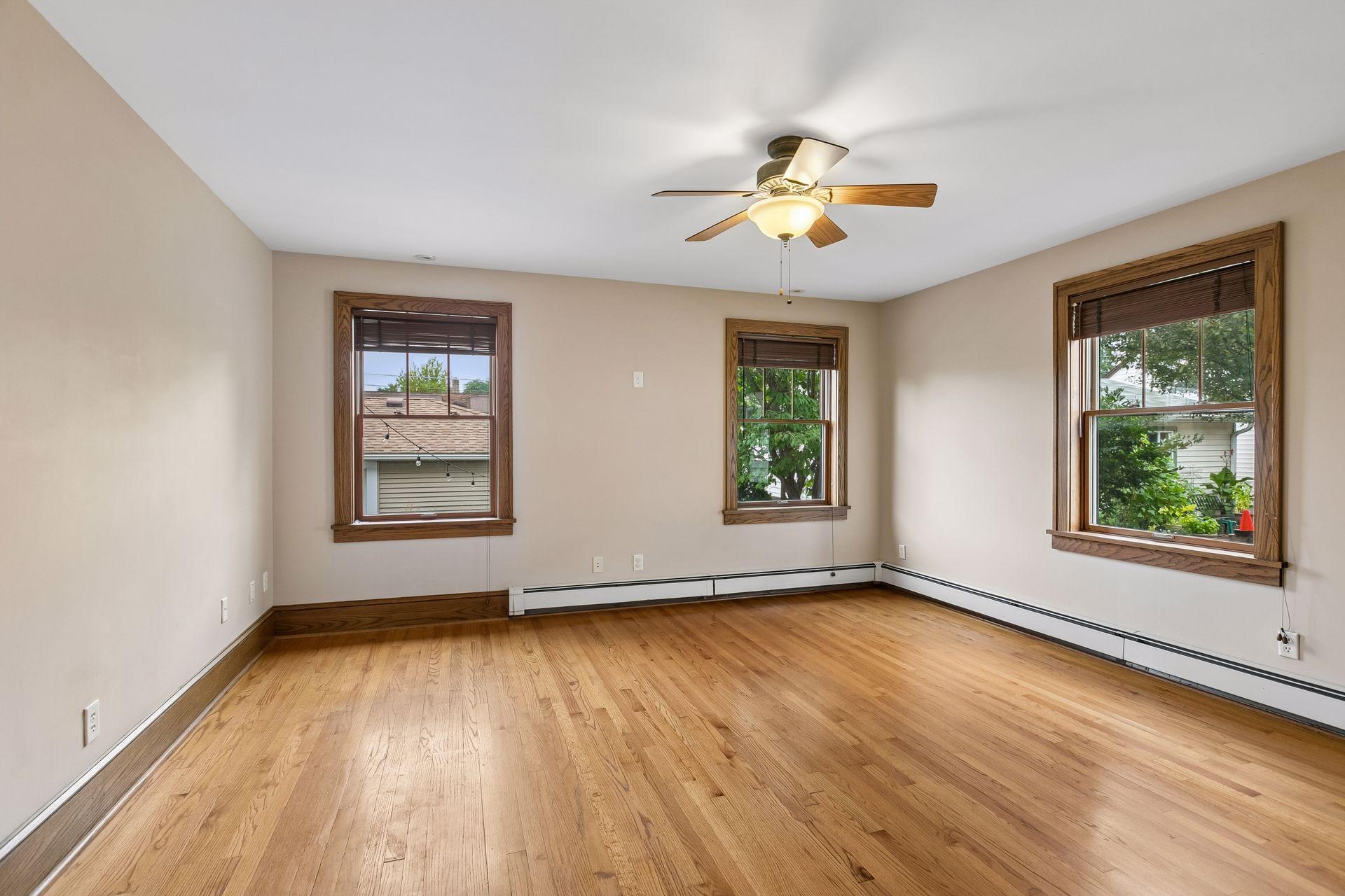 Spacious main floor bedroom.