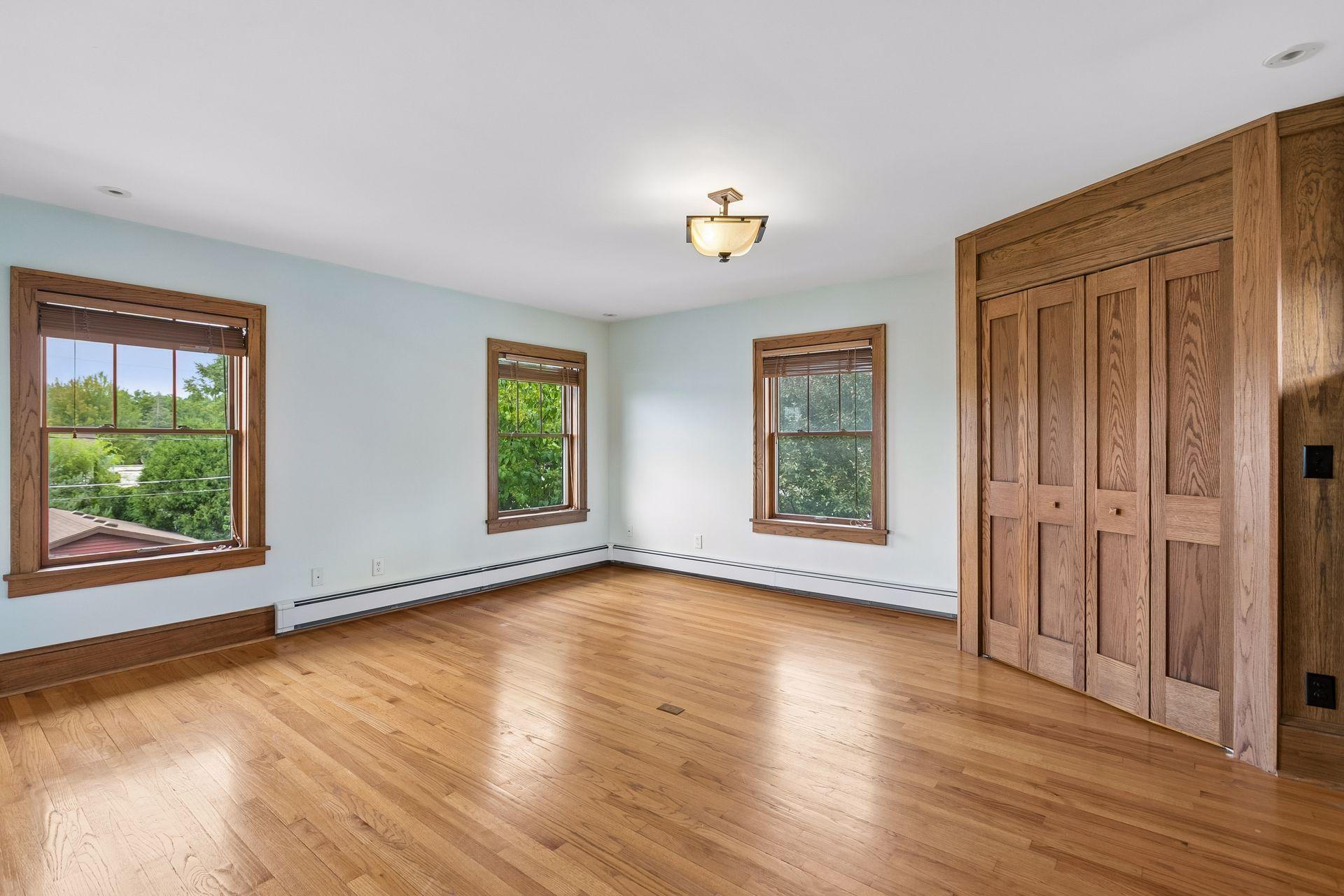Unique second story addition provides a private owners retreat.