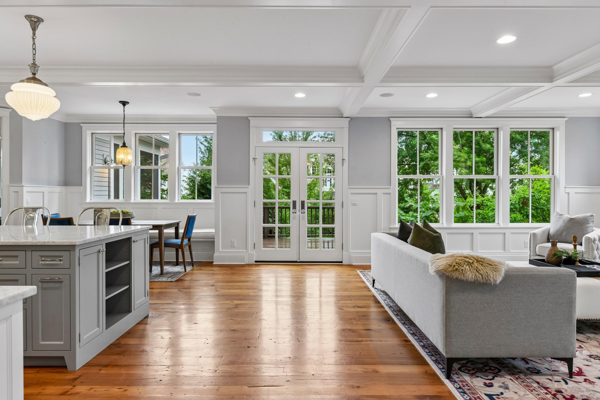 Open-concept living room and kitchen