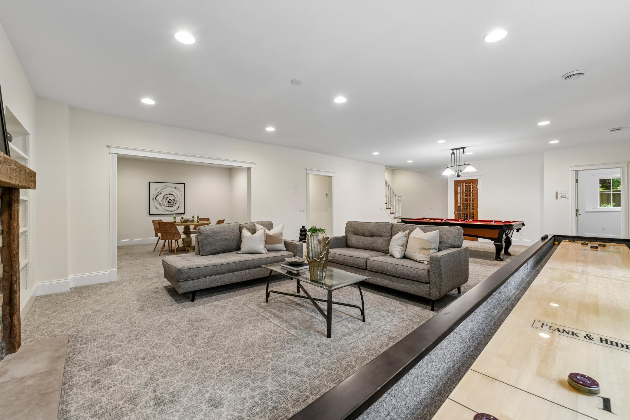 Expansive lower-level living space