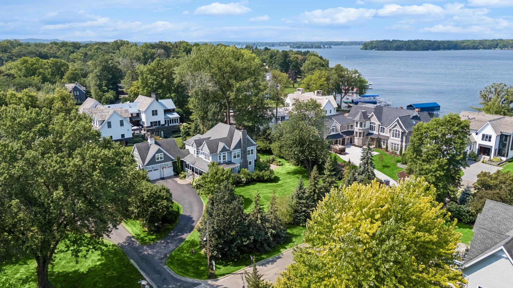 Aerial view – steps to Lake Minnetonka