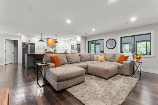 The open concept living space keeps everyone together from the living room, kitchen and dinning space-perfect for entertaining!