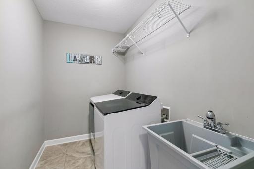 Upper level laundry room