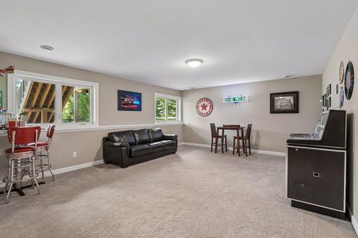 An expansive lower level with more room for expansion