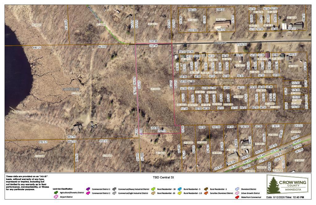 County aerial image.This is not a survey and is not deemed to be accurate or reliable - rather, just an overlay image showing the approximate shape/terrain of the lot.