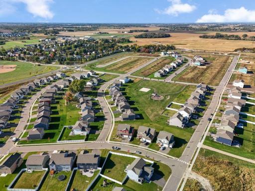 Aerial view of the Fields of Waconia neighborhood at the start of the community.