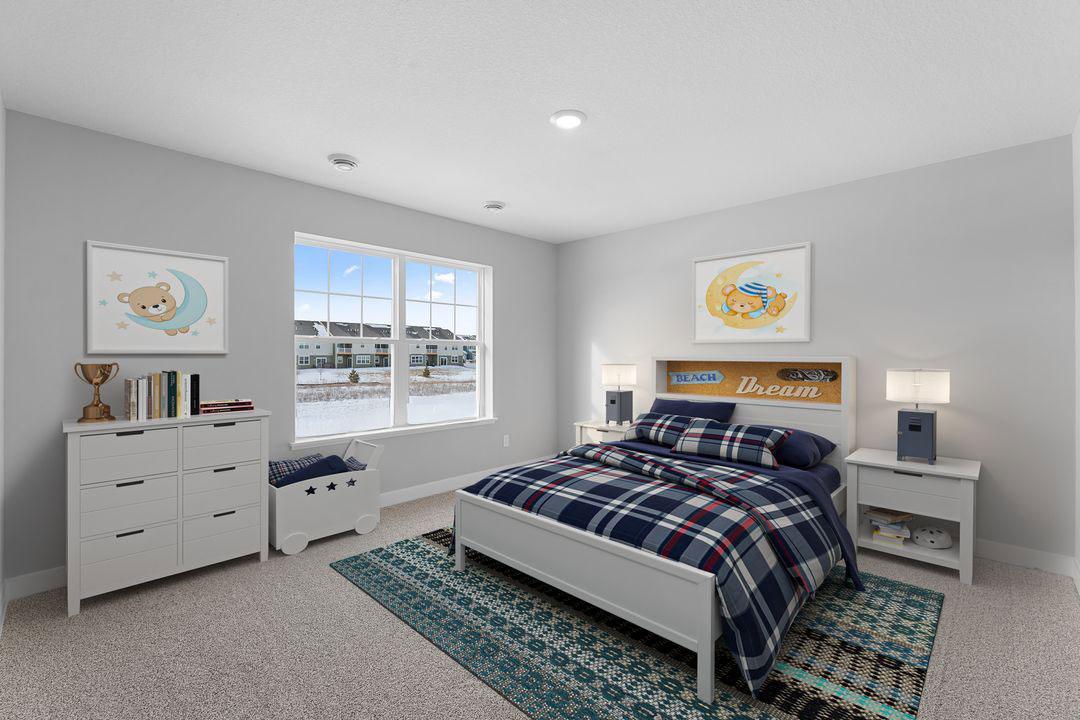 The additional upper-level bedrooms are very spacious and have their own walk-in closets! Virtually staged.
