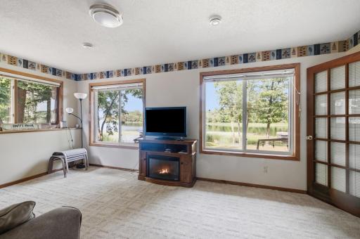 Familyroom with view of the lake