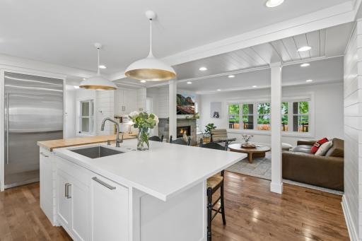 Oversized island for everyday living and entertaining