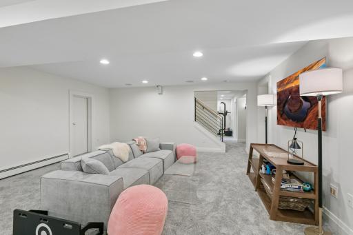 A separate family room, perfect for movie nights