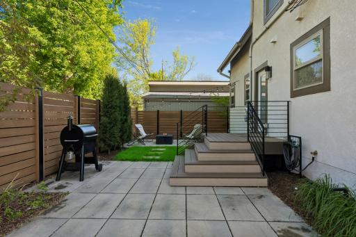 Outdoor space designed for relaxing and hosting