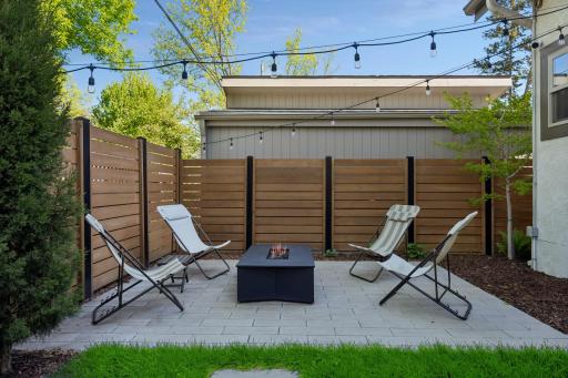 Fire pit-ready patio, perfect for cool Minnesota evenings