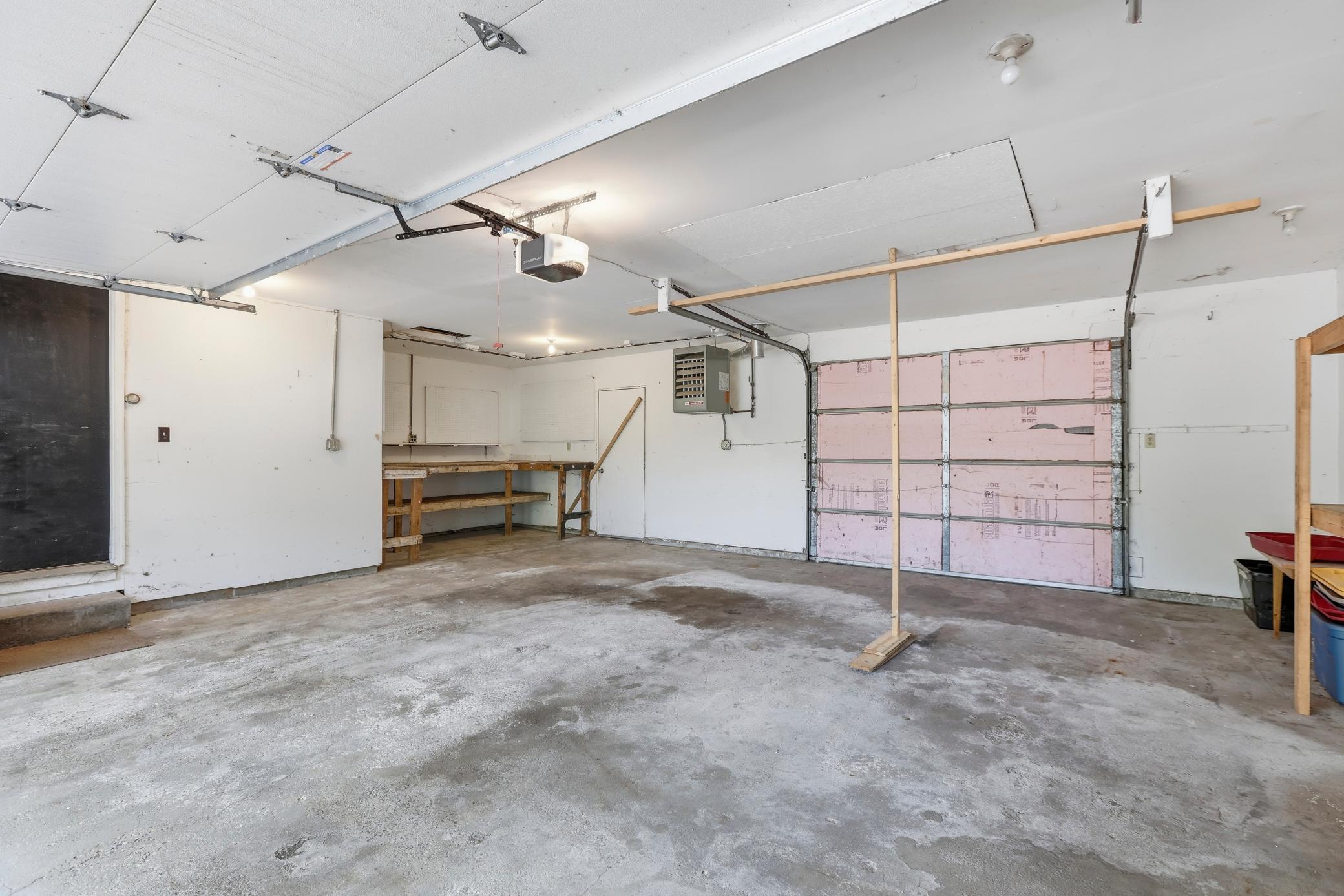 Large attached garage