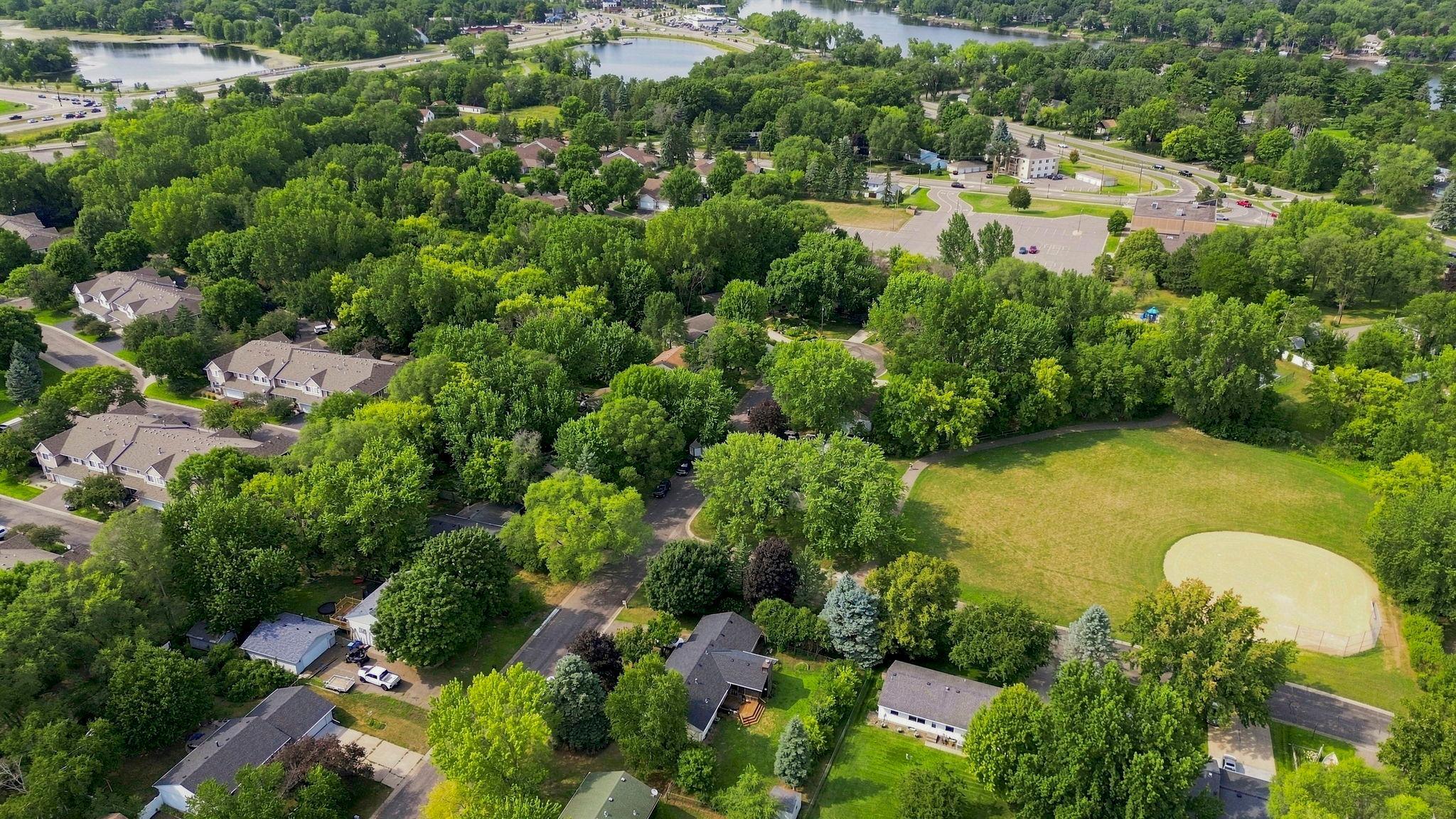 Beautiful neighborhood surrounded by parks