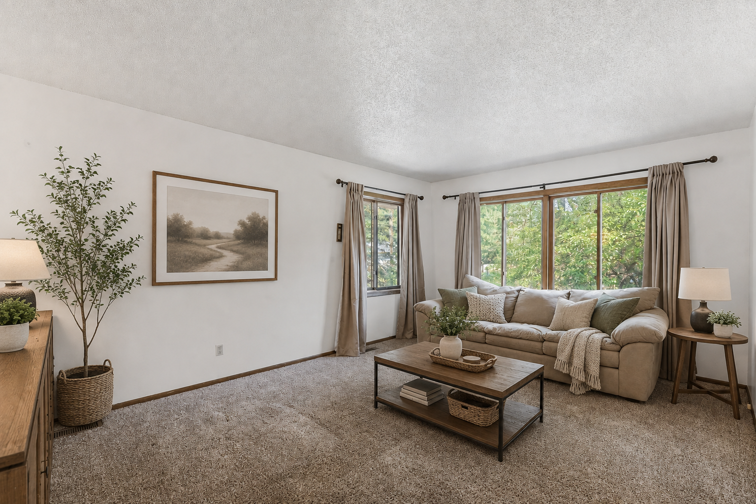 Spacious living room