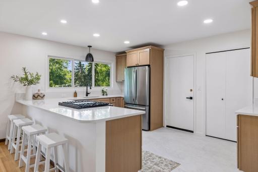 New flooring and quartz countertops