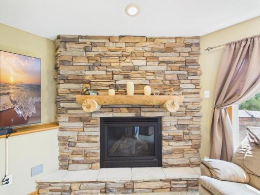Cozy family room gas fireplace