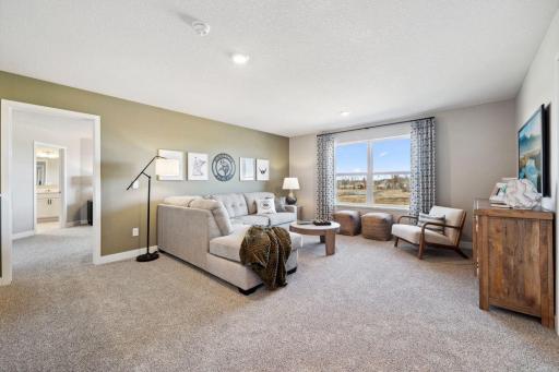 Such a great loft space on upper level. So may options for ideas in this space.