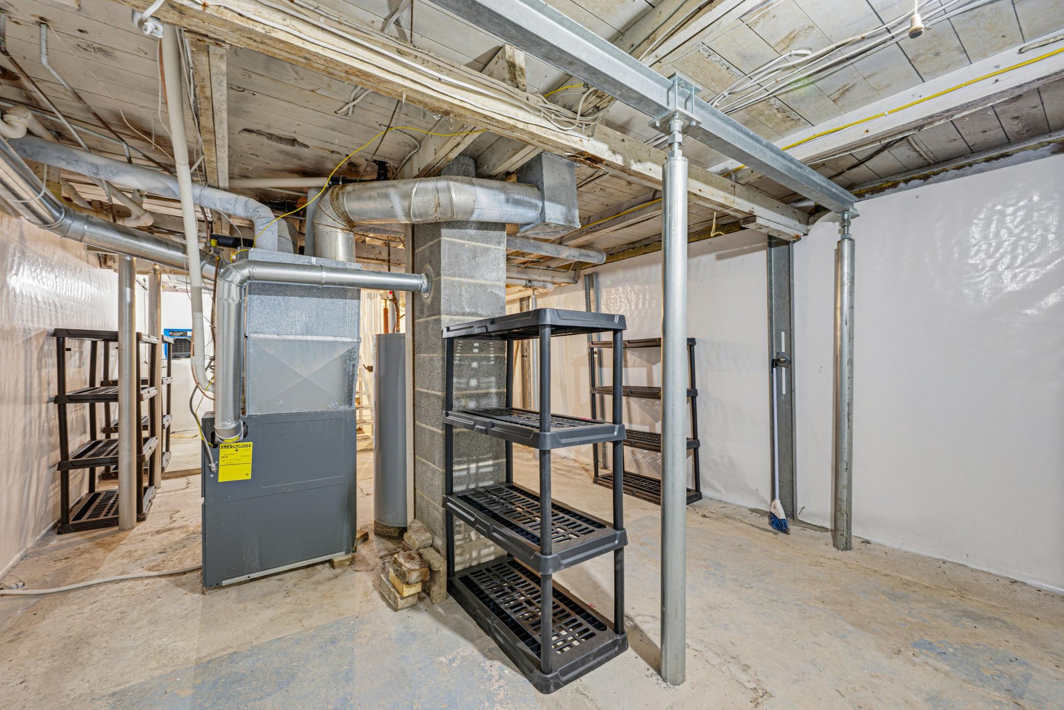 The basement has been fully waterproofed and the walls have been anchored.