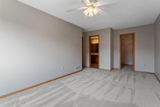 Master Bedroom with walk in closet and walk through master bath