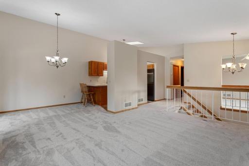 Vaulted ceilings with skylight