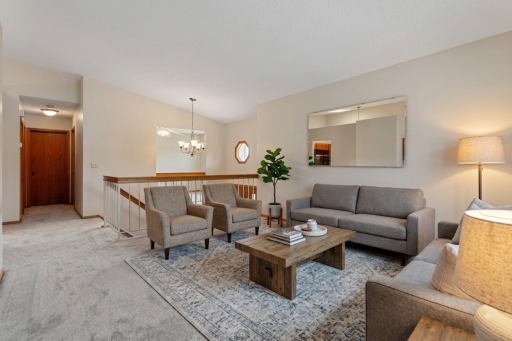 Living room virtually staged