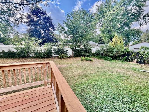 Spacious flat back yard
