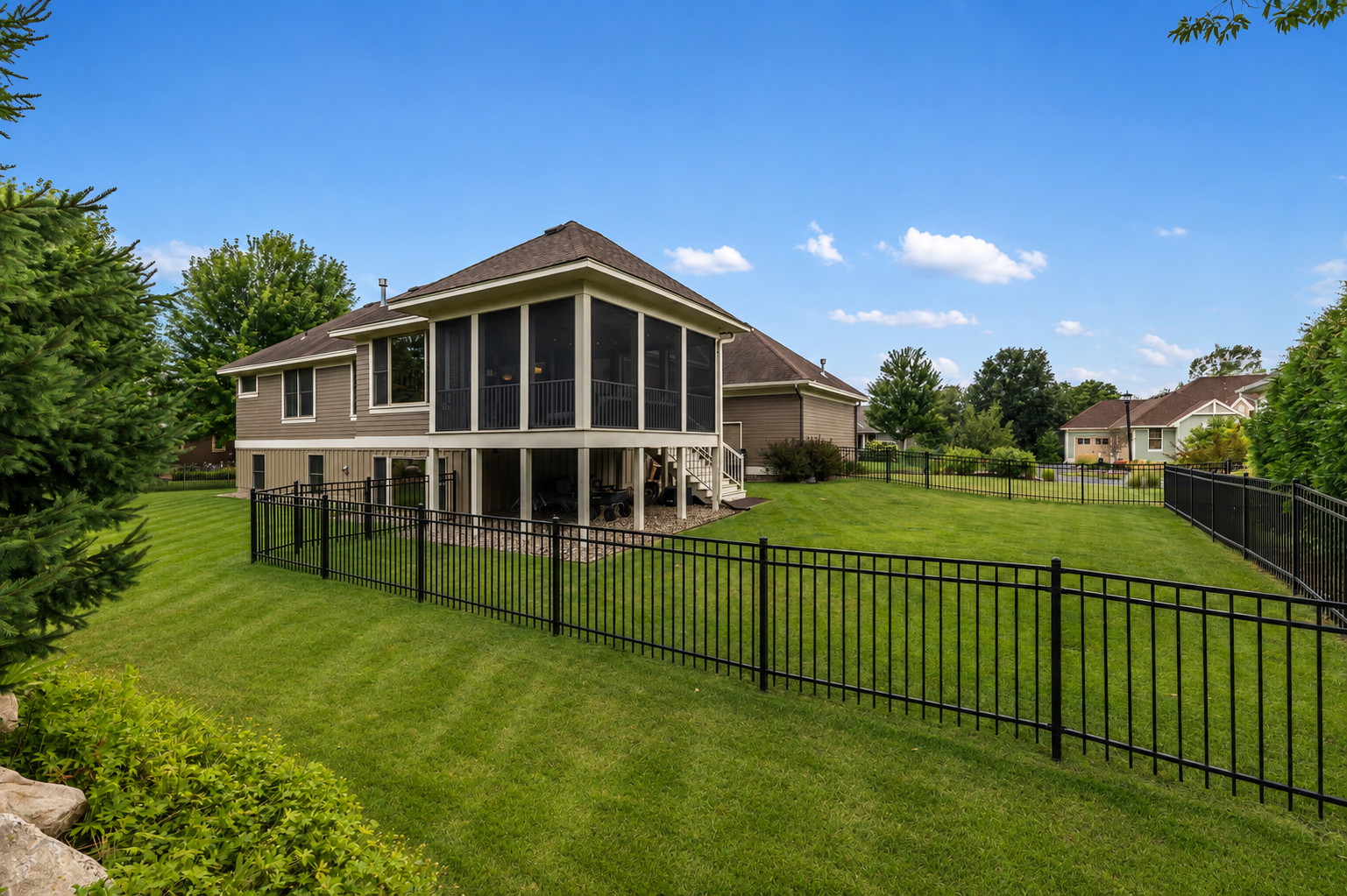 Professionally landscaped .4-acre yard, complete with full irrigation and drip irrigation in the garden beds. New fence installed!