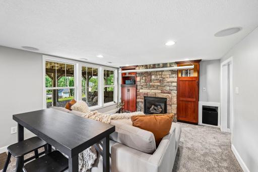Gas fireplace and home theater
