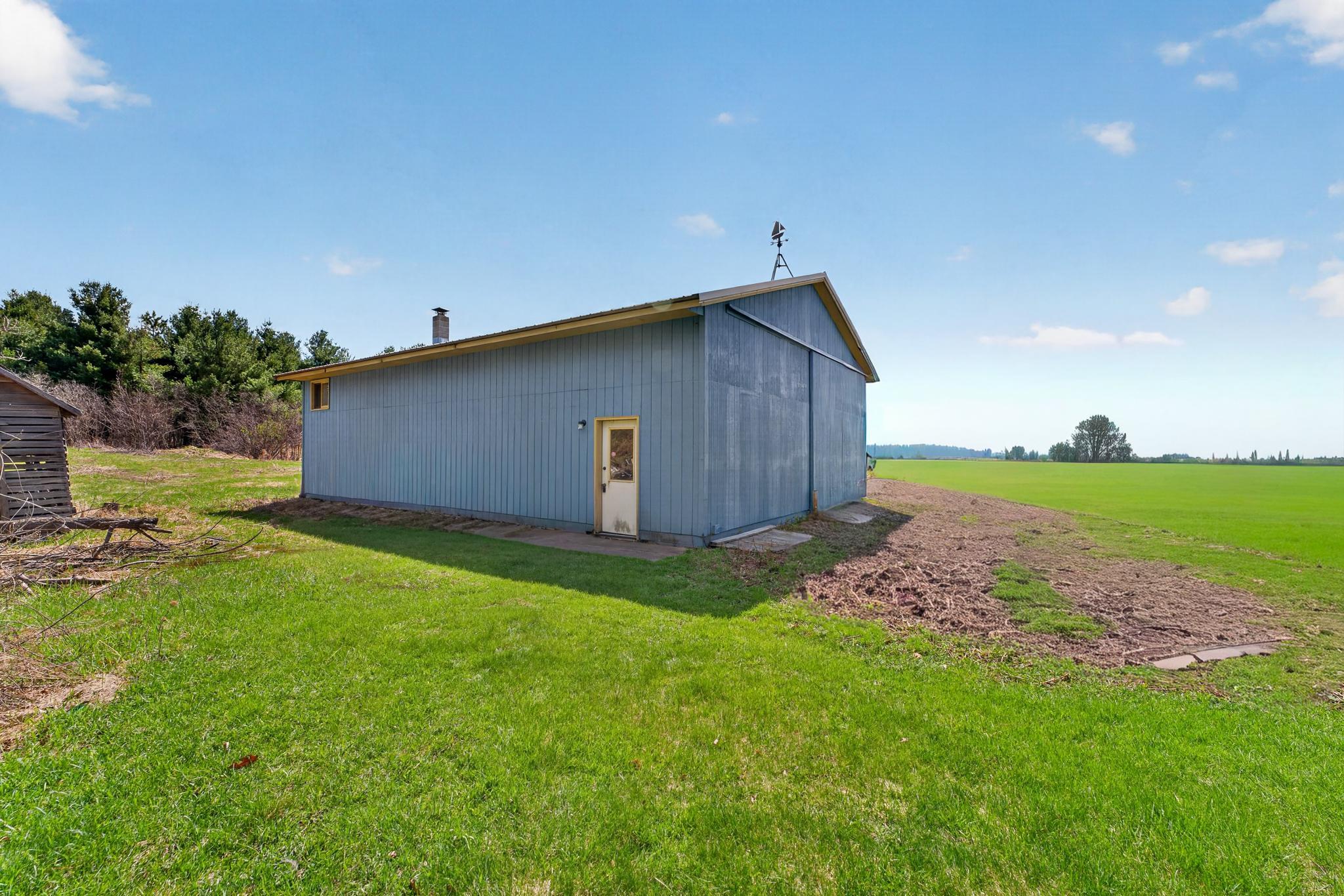 shed with large sliding door