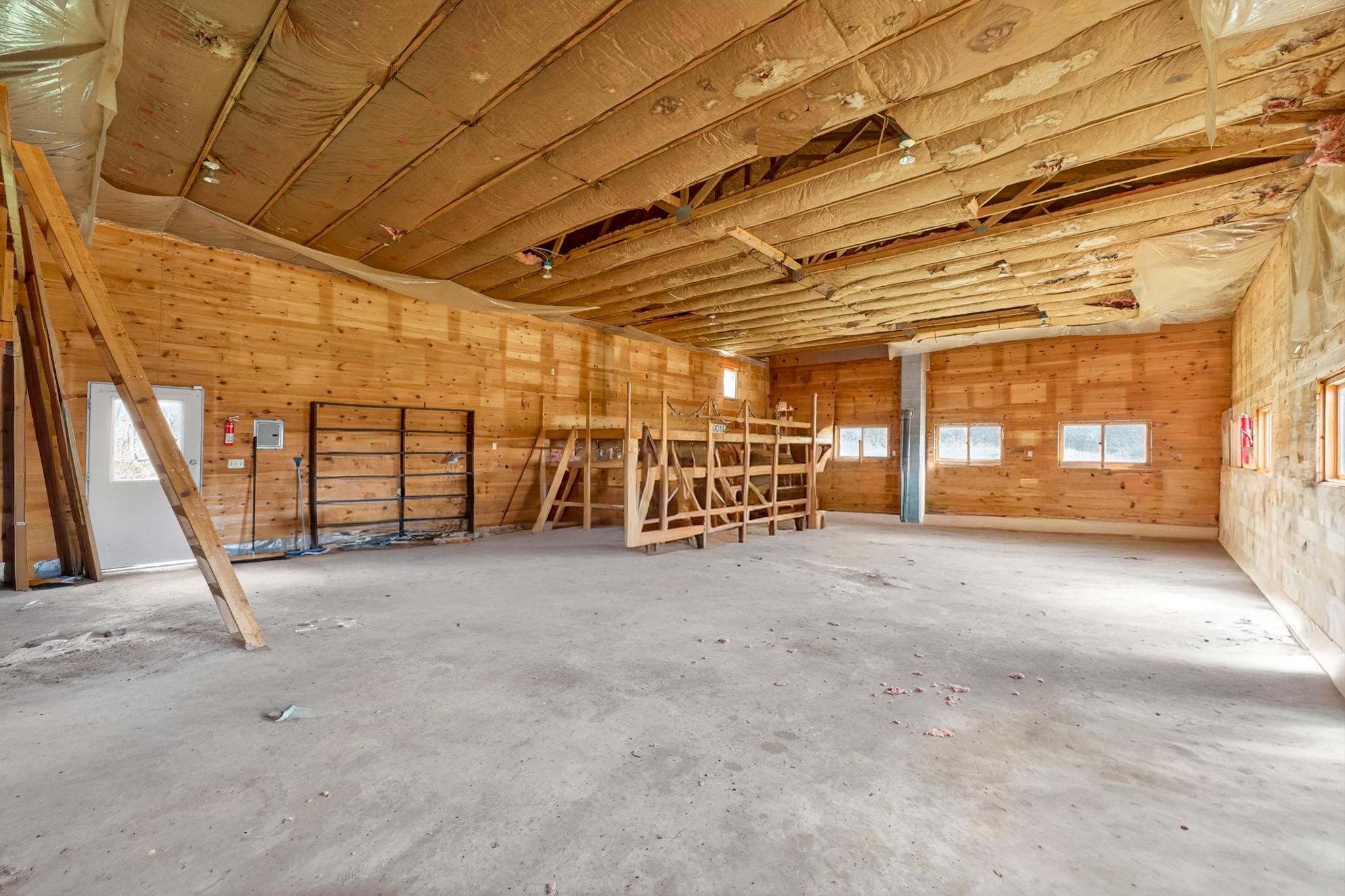 inside of shed - wired -insulated
